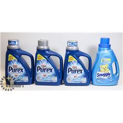 LOT OF DETERGENT AND FABRIC SOFTENER
