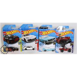 LOT OF 4 COLLECTIBLE HOT WHEELS CARS, NEW SEALED
