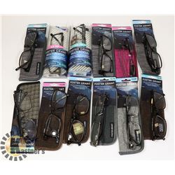 LOT OF ASSORTED READING GLASSES.