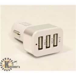 3 PORT USB CAR CHARGER.