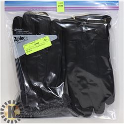 2PK MENS LEATHER GLOVES MEDIUM.