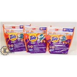 LOT OF 3 TIDE POD DETERGENT BAGS