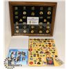 Image 1 : LOT OF PINS INCL 1 SHEET & FRAMED, 1987 SUMMER