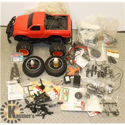 LOT OF RC CAR (NO REMOTE) WITH RC PARTS