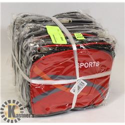 LOT OF MINI SPORTS BAGS.