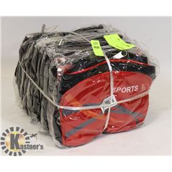 LOT OF MINI SPORTS BAGS.