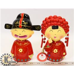 2 CERAMIC FEMALE CULTURAL FIGURES