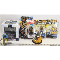 LOT OF MARVEL FIGURES:  WOLVERINE, HULK