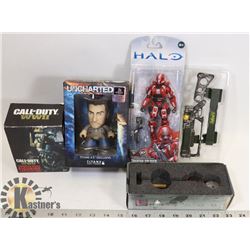 LOT OF VIDEO GAME FIGURES AND