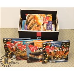 BOX OF COMPANY'S COMING COOK BOOKS.