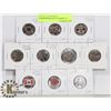 Image 1 : LOT OF 10 CANADIAN COMMEMORATIVE COLORED 25 CENT