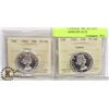 Image 1 : LOT OF 2 CANADA 1962 50 CENT COINS GRADED BY ICCS