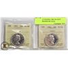 Image 1 : LOT OF 2 CANADA 1962 50 CENT COINS GRADED BY ICCS