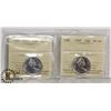 Image 1 : LOT OF 2  CANADA 25 CENT COINS ICCS GRADED