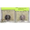 Image 1 : LOT OF 2 CANADA 1962 50 CENT COINS GRADED BY ICCS