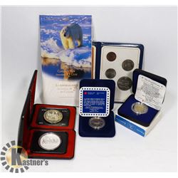LOT OF SILVER CANADA DOLLAR, PROOF AND WORLD SETS