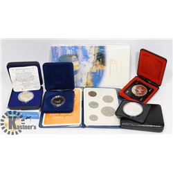 LOT OF SILVER CANADA DOLLAR, PROOF AND WORLD SETS