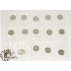 1968 LOT OF 15 CANADA $1 DOLLAR COINS MINT SEALED