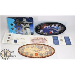 LOT OF VARIOUS CANADA COIN AND BANK NOTE SETS