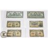 Image 1 : LOT OF 1937 $1 BANK NOTES AND 1900/23 25 CENTS