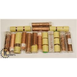 16 ROLLS OF PENNIES ASSORTED YEARS- SOME ROLLS MAY