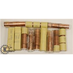 12 ROLLS OF PENNIES ASSORTED YEARS- SOME ROLLS MAY
