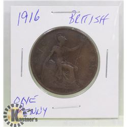 1916 BRITISH LARGE PENNY.