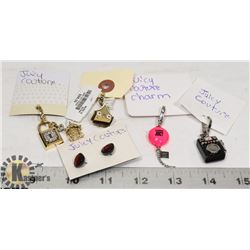 LOT OF ASSORTED CHARMS INCLUDING JUICY COTURE AND