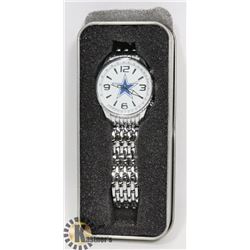 NEW IN CASE,  BLUE STAR MENS WATCH.