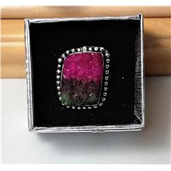 2)  SILVER TONE GREEN, BLACK AND PINK