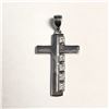 Image 1 : SILVER CUBIC ZIRCONIA CROSS NECKLACE
