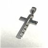 Image 2 : SILVER CUBIC ZIRCONIA CROSS NECKLACE