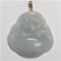 14K  JADEITE BUDDHA PENDANT