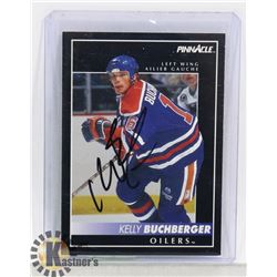 KELLY BUCHERGER EDMONTON OILERS SIGNED CARD