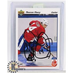 THEOREN FLUERY TEAM CANADA SIGNED CARD.