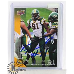 MARCUS HOWARD SIGNED EDMONTON ESKIMOS CARD
