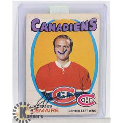 JAQUES LEMAIRE MONTREAL CANADIENS 71-72 OPC CARD