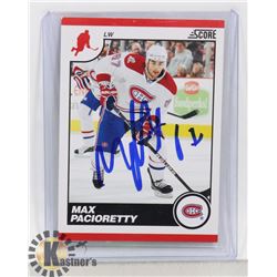 MAX PACIORETTY MONTREAL CANADIENS SIGNED CARD