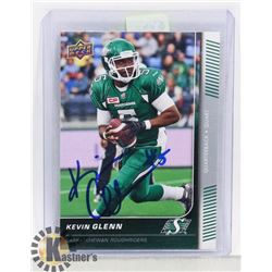 KEVIN GLENN SIGNED SASKATCHEWAN ROUGHRIDERS CARD