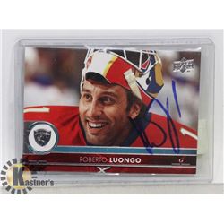 ROBERTO LUONGO FLORIDA PANTHERS SIGNED CARD