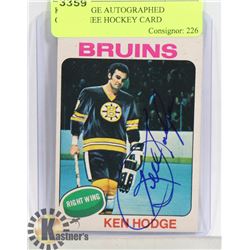 KEN HODGE AUTOGRAPHED O-PEE-CHEE HOCKEY CARD