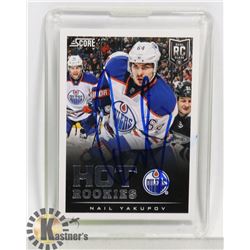 NAIL YAKUPOV SIGNED ROOKIE CARD