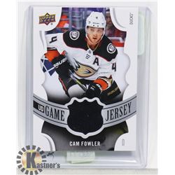 CAM FOWLER GAME JERSEY CARD 18-19 UD