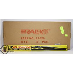 PACK OF 5 NEW RALLY 20" WIPER BLADES