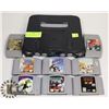 Image 1 : NINTENDO 64 WITH 8 GAMES, NO CORDS OR CONTROLLERS