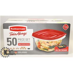 NEW RUBBERMAID 50PC TAKE ALONGS FOOD