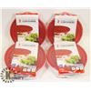 Image 1 : LOT OF FOUR NEW 2PC FOOD STORAGE CONTAINERS