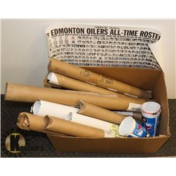 BOX OF HOCKEY POSTERS MAINLY EDMONTON OILERS