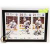Image 1 : COLLECTION OF 3 SIGNED & FRAMED  EDMONTON OILERS
