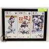 Image 1 : COLLECTION OF 3 SIGNED & FRAMED  EDMONTON OILERS